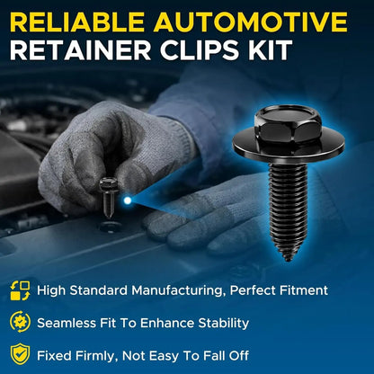 50Pcs Body Bolt & U-Nut Clip Kit