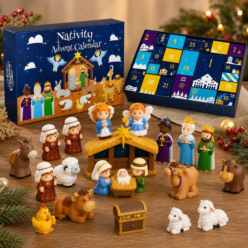 2026 Nativity Advent Calendar – 25-Piece Christmas Story Set for Kids