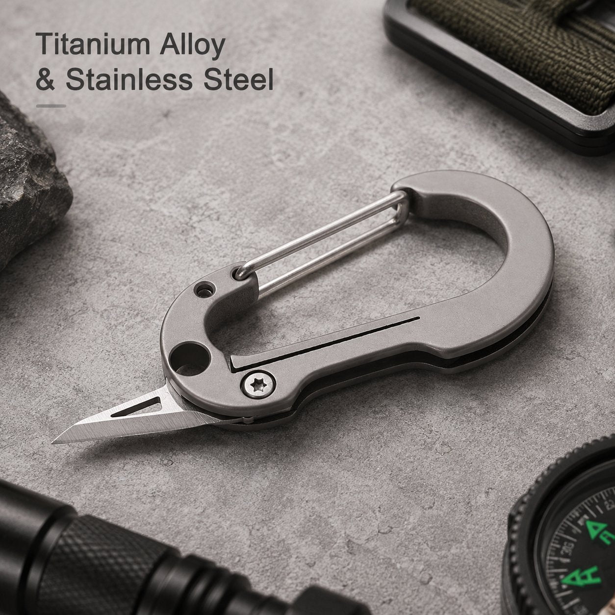 🔪Mini Keychain Pocket Knife & Carabiner Multi-Tool