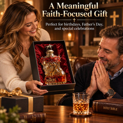 ✝️ Crown of Thorns Sculpted Glass Decanter – Faith Keepsake