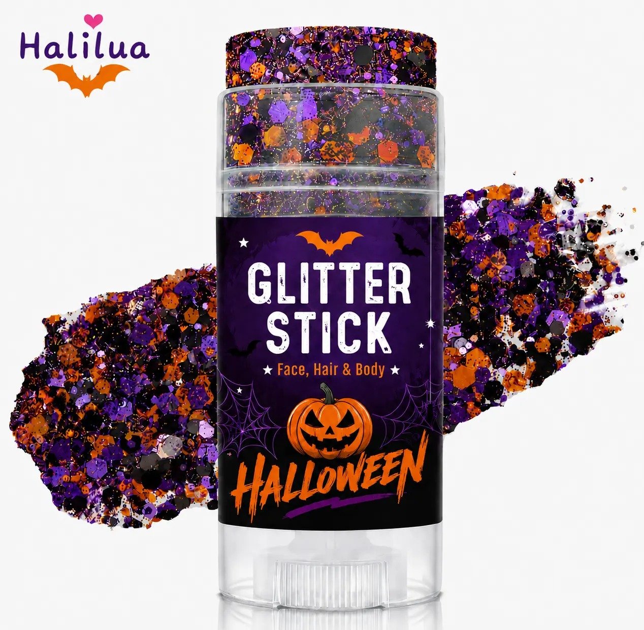 🔥Buy 1 Get 1 Free🎃Halloween Glitter Stick for Face, Hair & Body, Sparkle Makeup Accessory , Festive Party Look for Halloween Events, Festivals & Celebrations