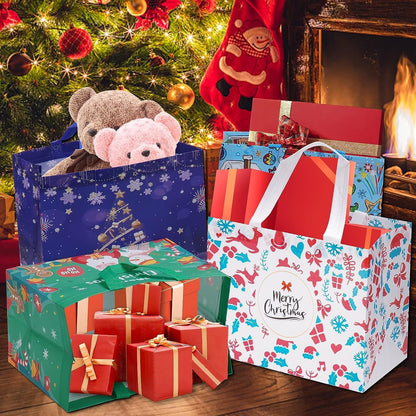 🎉🔥Christmas Early Discount 49% Off🔥 Christmas Gift Bags Large Reusable Tote Bags