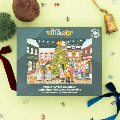🎄24 Days of Cozy Christmas Puzzle Advent Calendar | 24 Artist-Designed 100 Piece Mini Jigsaw Puzzles🧩