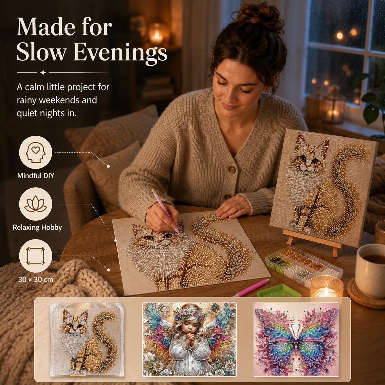 👼✨Sparkling Crystal Diamond Art Kit For DIY Wall Decor(📦Buy 2 Free Shipping)