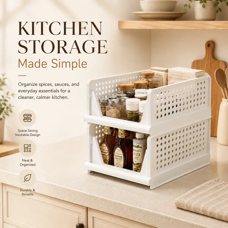 Foldable Drawer-Style Wardrobe Storage Box – Stackable Clothing & Closet Organizer
