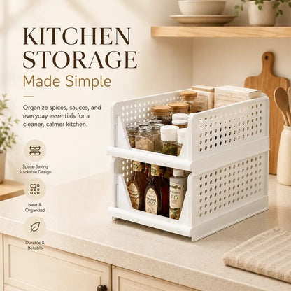 Foldable Drawer-Style Wardrobe Storage Box – Stackable Clothing & Closet Organizer
