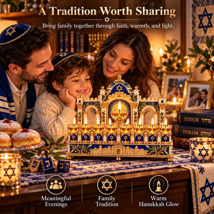 🕎 Temple-Inspired Hanukkah 8-Night Light Centerpiece