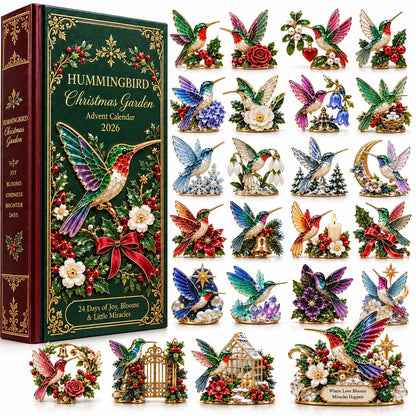 Hummingbird Christmas Garden Advent Calendar 2026 – 24 Nature Miniatures