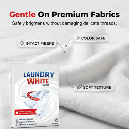 📍 Deep Cleaning Laundry Whitening Sheets ✨🧺 Powerful Stain Remover Brightening Fabric Laundry Cleaning Sheets