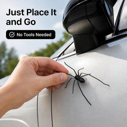 Magnetic Spider Car Decorations & Removable Prank Stickers