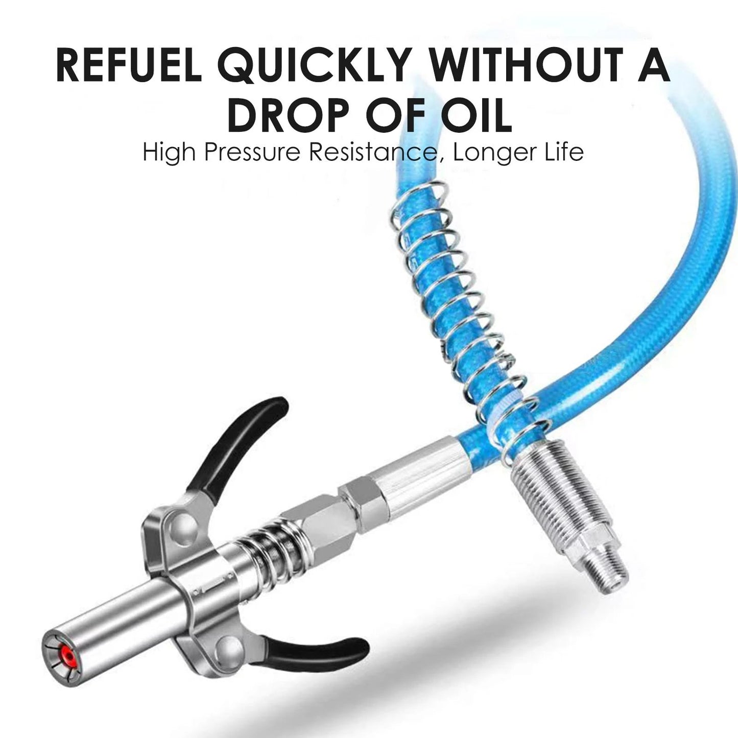 🔥HOT SALE🔥Strong Lock on Grease Couplers with Spring Flex Hose