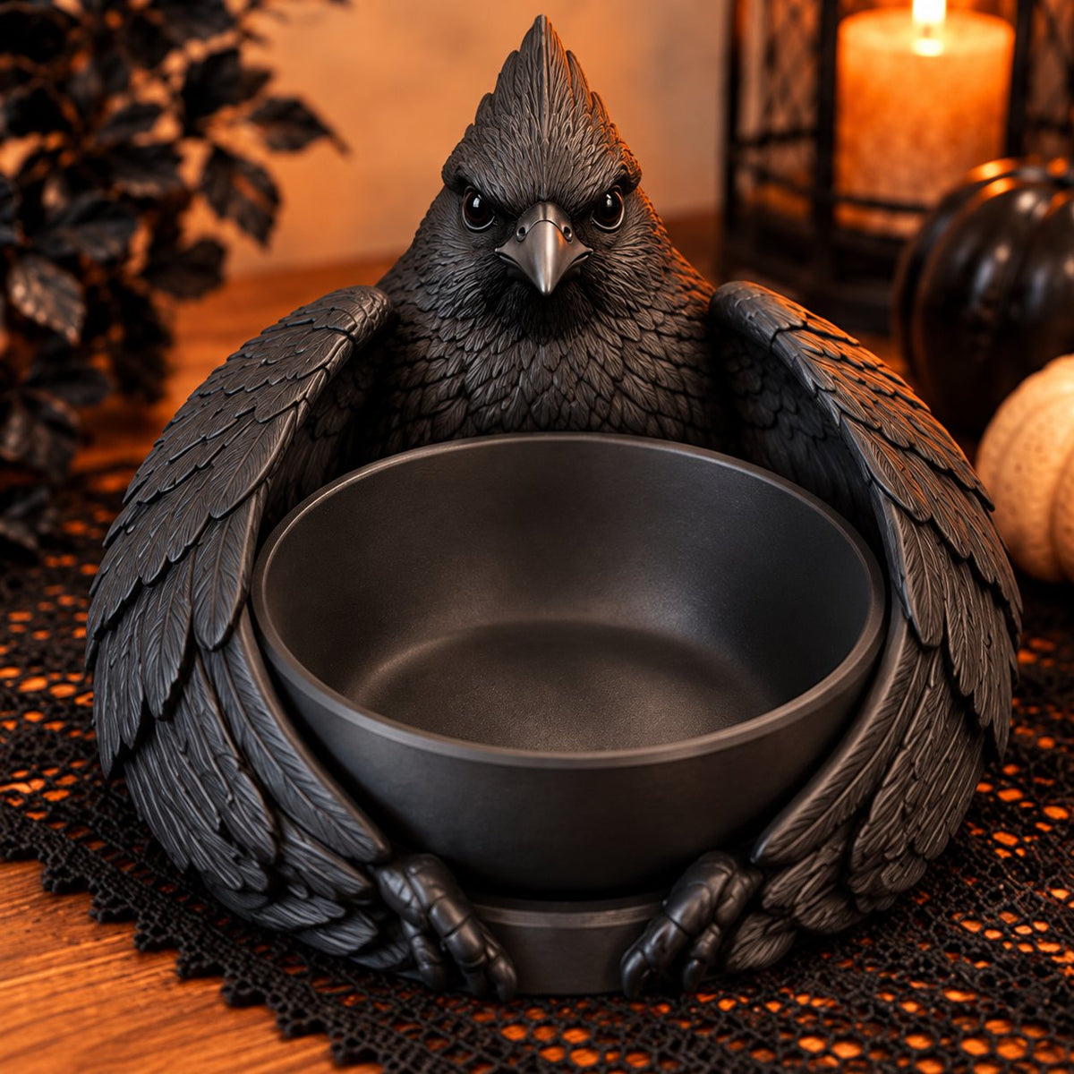 🔥LAST DAY 50% OFF - Sitting Bat Catchall Bowl 🦇 | Gothic Black Bat Trinket Dish, Whimsical Home Decor for Jewelry, Keys & Halloween Display