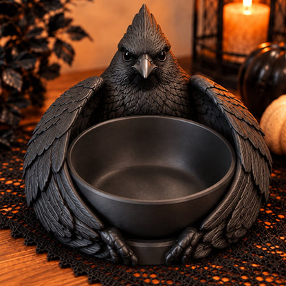 🔥LAST DAY 50% OFF - Sitting Bat Catchall Bowl 🦇 | Gothic Black Bat Trinket Dish, Whimsical Home Decor for Jewelry, Keys & Halloween Display