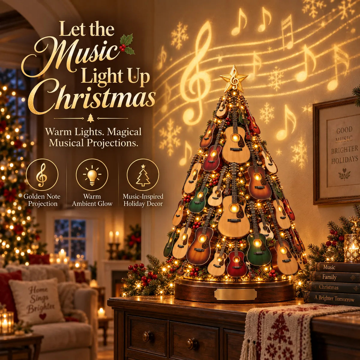 Free shipping——🔥 50% OFF 🎸 Musical Guitar Christmas Tree Light