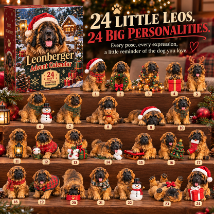 🐾 Leonberger Christmas Collection 🎄 – 24 Little Leos, Endless Love