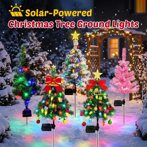 🎄 Solar Christmas Tree Path Lights | 5 Outdoor Styles