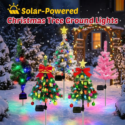 🌲❄️🎅Solar Christmas tree lights holiday decorations, outdoor courtyards, gardens, lawns, small path lights, atmosphere lights