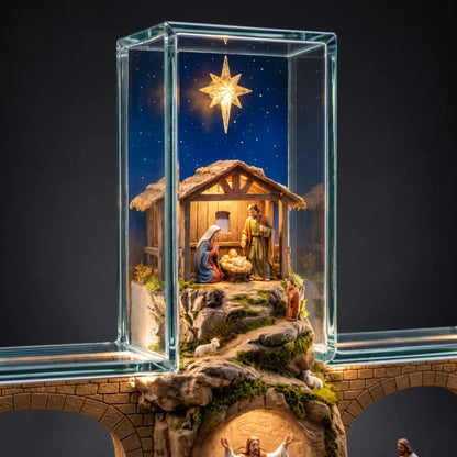 ✝️ Illuminated Story of Jesus Cross | 6 Relief Scenes
