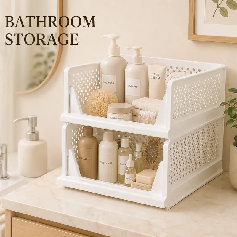 Foldable Drawer-Style Wardrobe Storage Box – Stackable Clothing & Closet Organizer