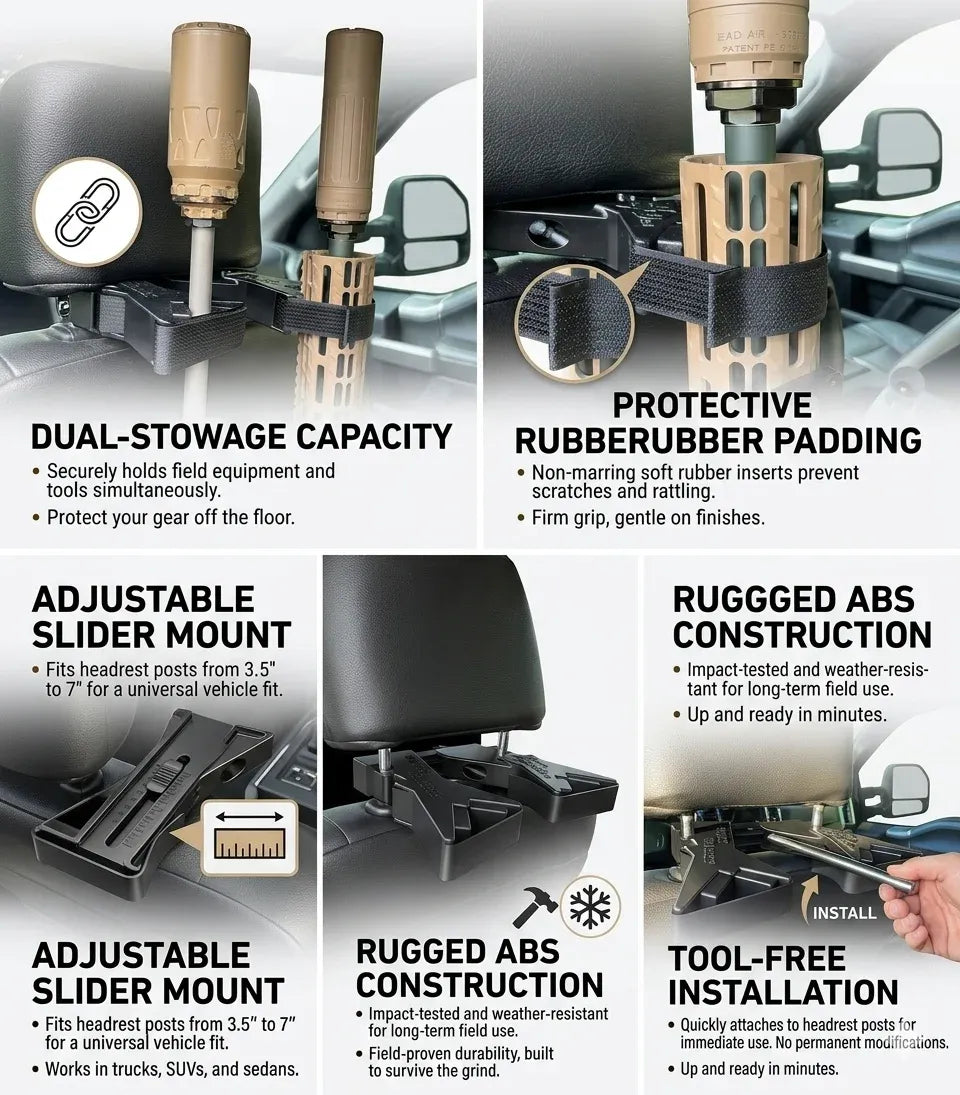 The Ultimate Universal Seat Back Gun Rack – Buy 2, Free Shipping