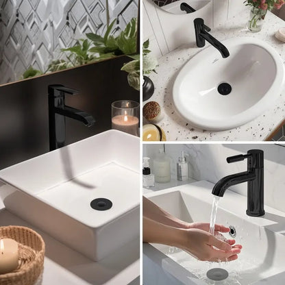 🚰 3-in-1 Sink Drain Strainer – Pop-Up Stopper + Removable Stainless Steel Filter & Hair Catcher, Fits Most Bathroom Basins