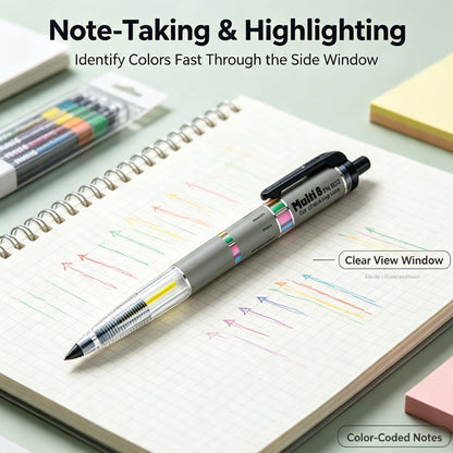 Multi‐Color Mechanical Pencil, 8‐in‐1 Rotating Select Color Pencil