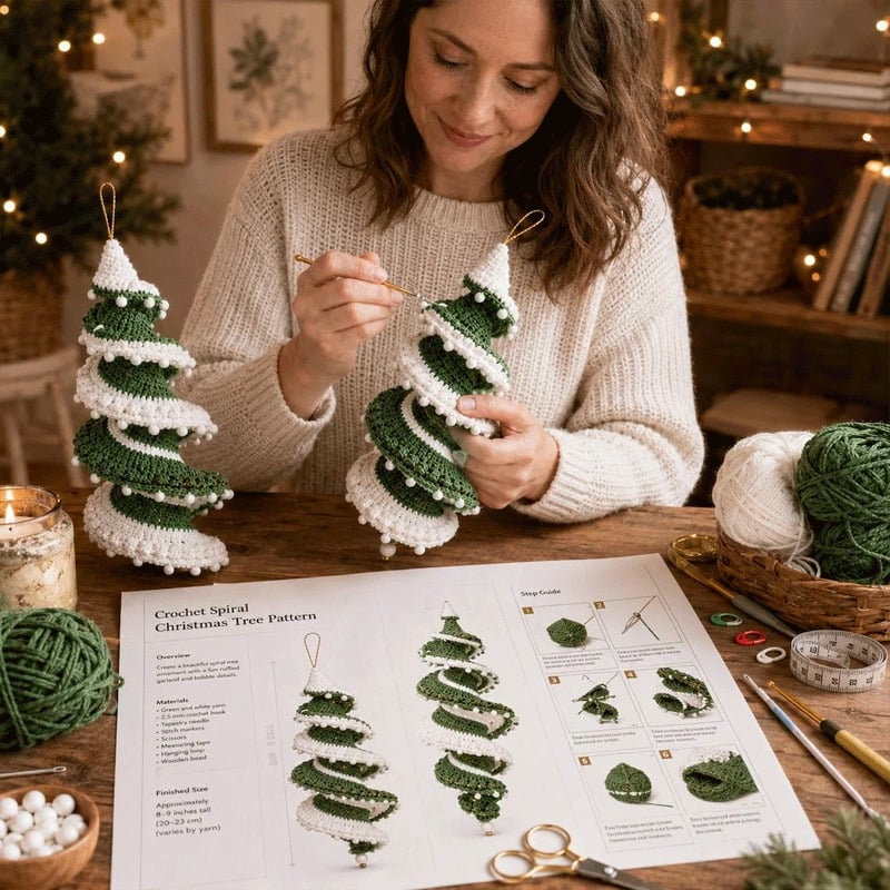 🔥Last Day 50% OFF - 🎄🧵Crochet Christmas Tree DIY Kit