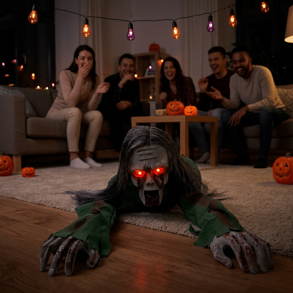 🧟‍♂️ Voice-Controlled Electric Crawling Ghost with Led Eye