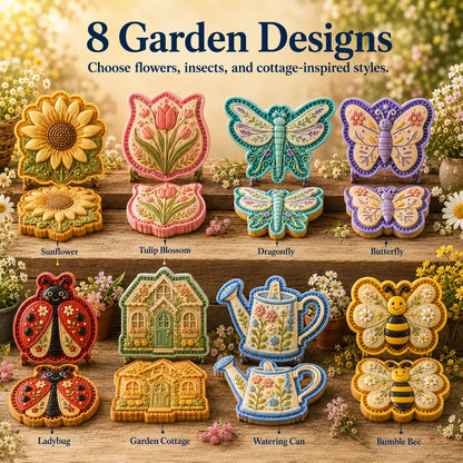 ⏳ Last Day 49% OFF – 🌸 8-Design Spring Garden Mini Pie Mold Collection | Reusable Embossed Molds for Shaping Detailed Bee, Butterfly, Ladybug, Sunflower, Cottage & More 🥧✨