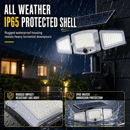 Solar 3-Head Motion Sensor Light