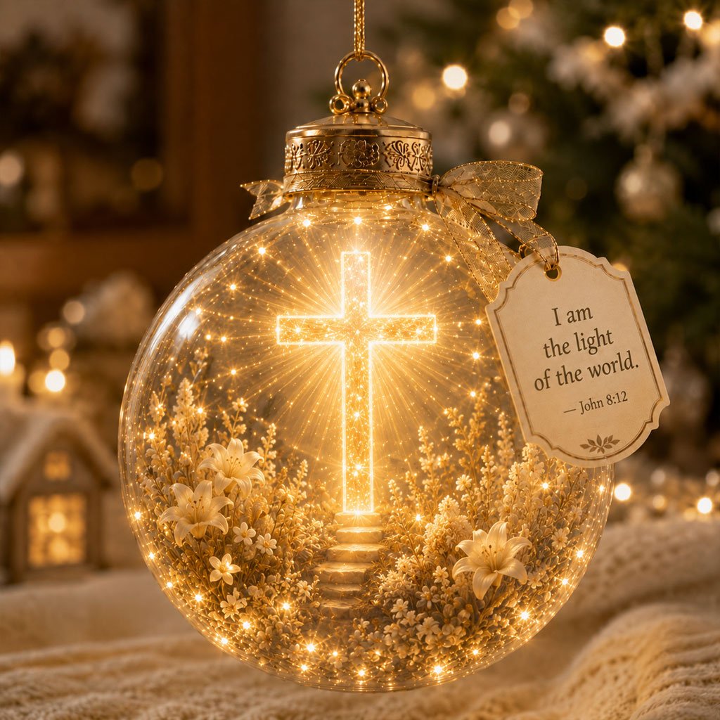 🔥Last Day 50% OFF - Illuminated Christian Scripture Keepsake Ornaments