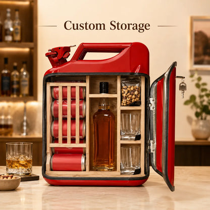 🛢️Jerry Can Bar – Original Vintage Oil Drum-Style Liquor Cabinet/Storage Case