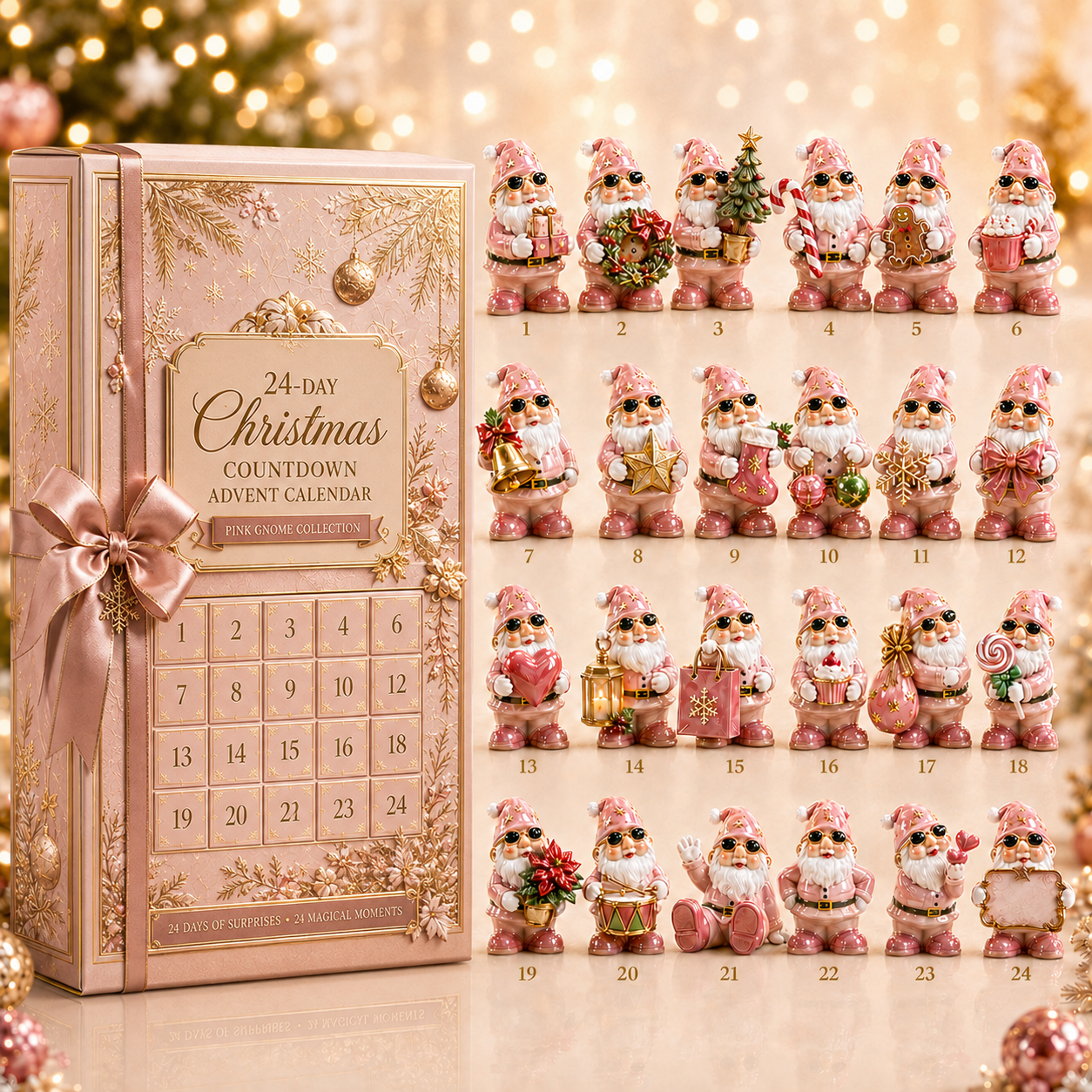🔥24-Day Christmas Countdown Advent Calendar – Pink Dwarf Series
