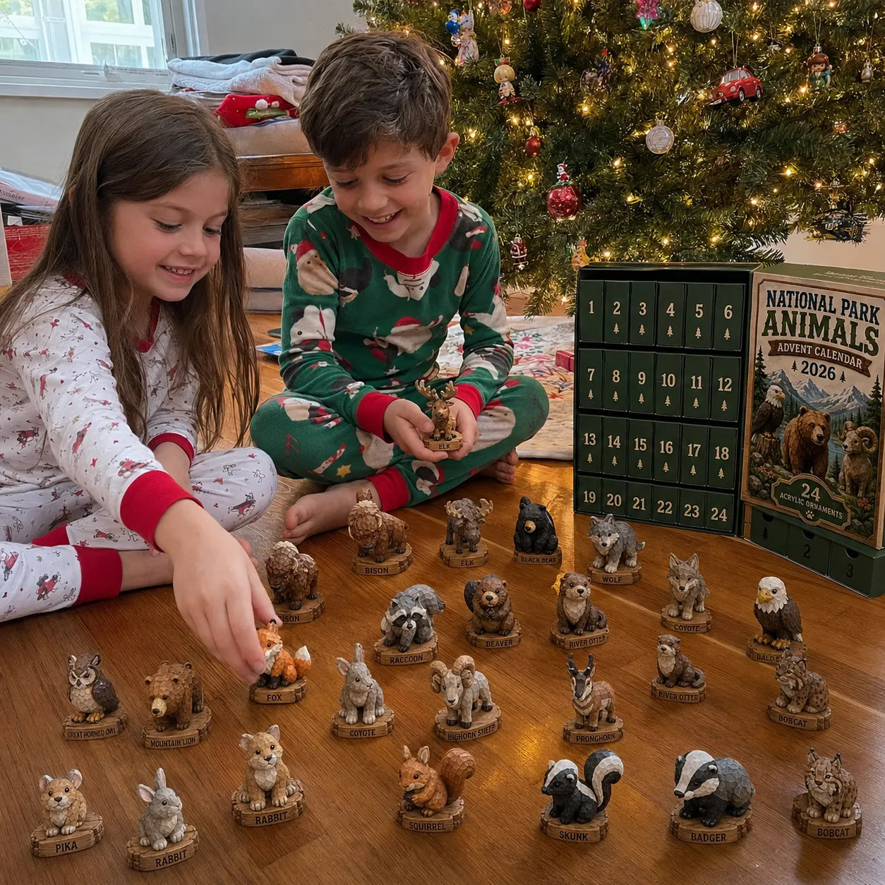 🐾 LAST DAY 49% OFF – 24 Days of National Park Wildlife Advent Calendar | 24 Unique Animal Collectibles Featuring Bison, Bears, Wolves, Eagles & More Wild Discoveries 🎄🏞️