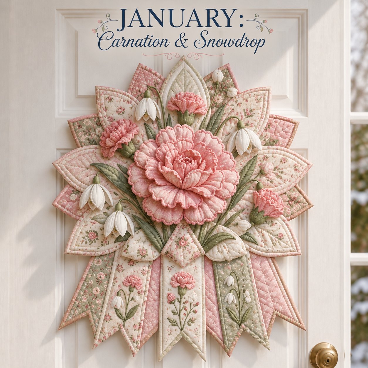 🌸 Beginner-Friendly 12-Month Birth Flower 3D Quilted Wall Hanging Sewing Kit Collection | Complete Kit with Coordinated Fabrics, Sewing Materials & Step-by-Step Guide Included 💕