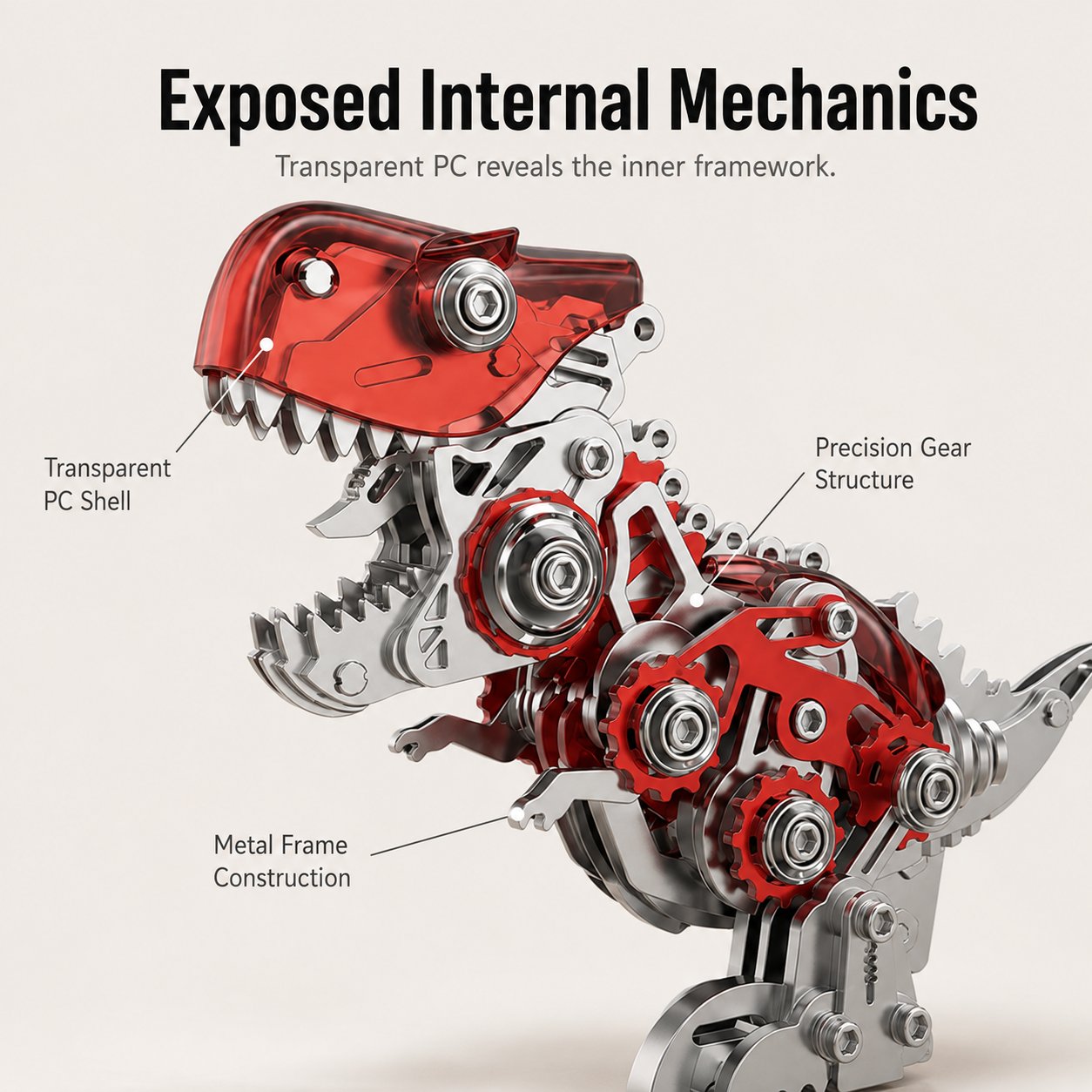 🦖⚙️Steampunk T-Rex Mechanical Assembly Model,