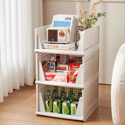 Foldable Drawer-Style Wardrobe Storage Box – Stackable Clothing & Closet Organizer