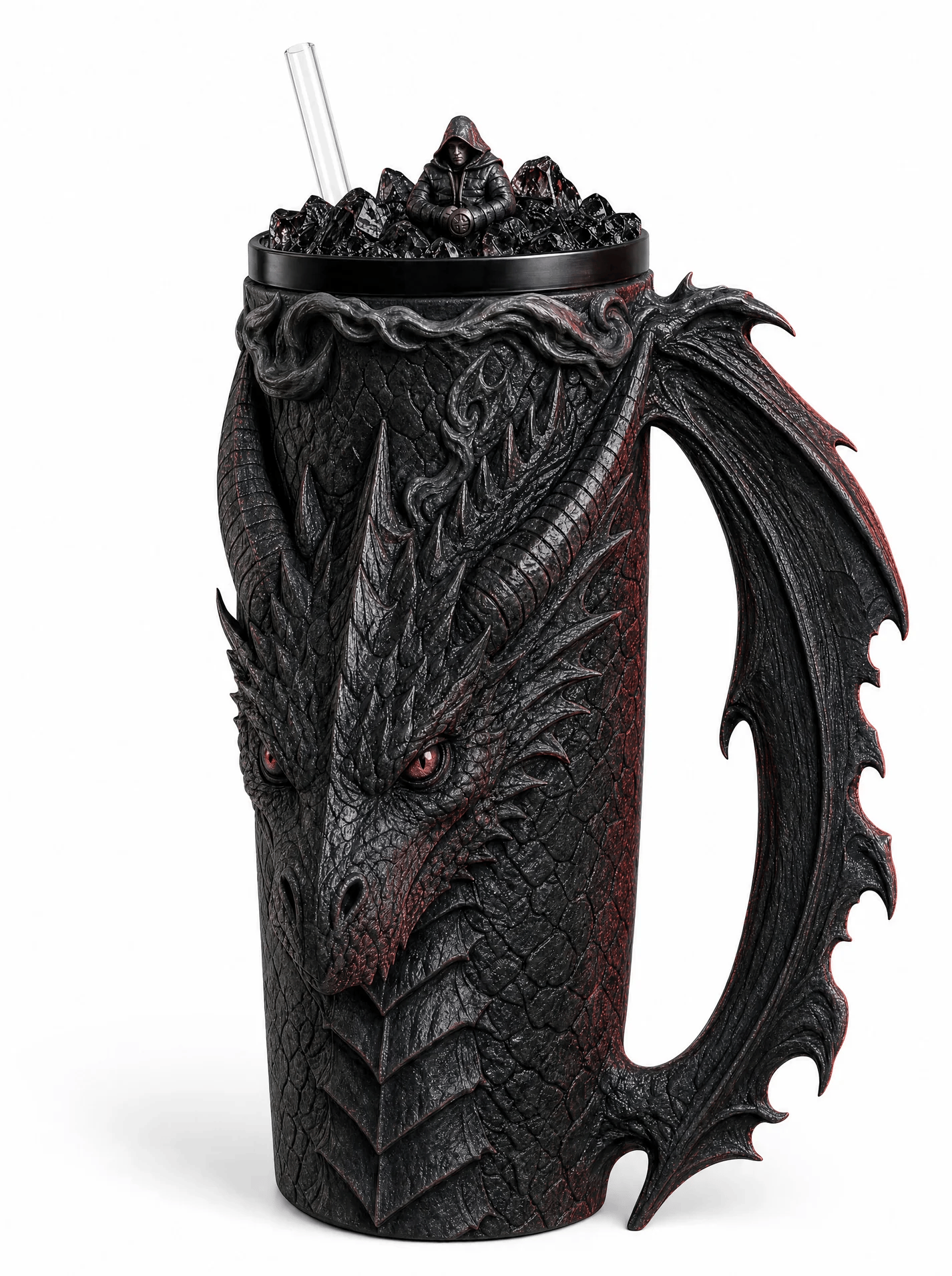 🐉 Unleash the Mythic Flame:Dragon‑Scale Insulated Tumbler | Fantasy Collectible Drink Cup For Hot & Cold Drinks