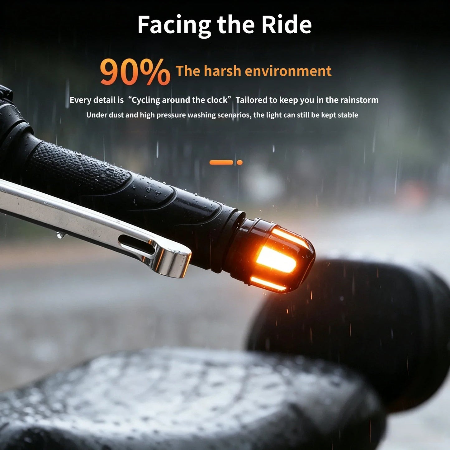 🎉⚡ LED Motorcycle Bar End Turn Signals – 4 Colors, Universal Fit 99% of Models⚡