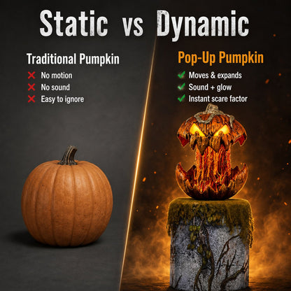 🎃 Bone‑Chilling Pop‑Open Pumpkin Light for Spooky Halloween Vibe