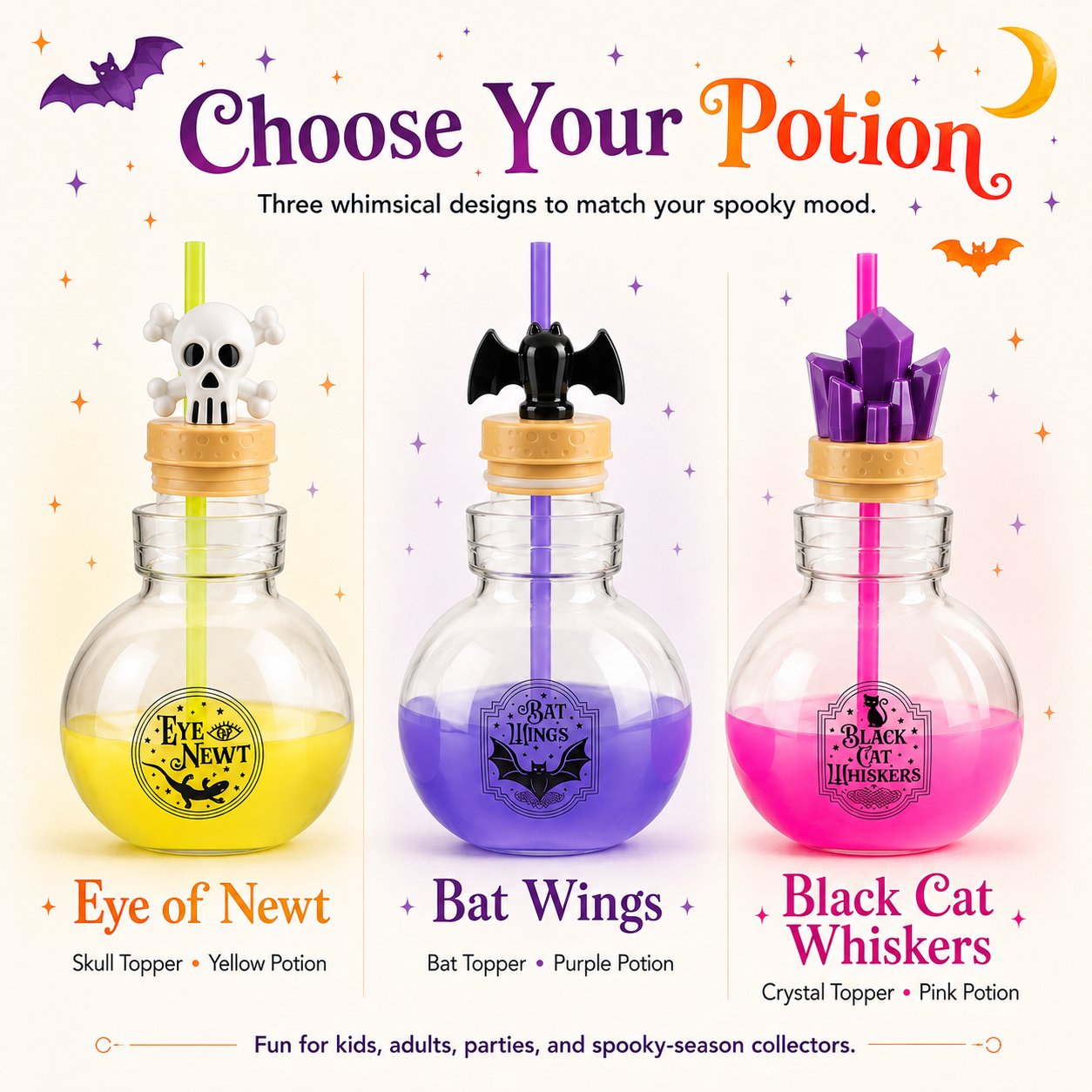 🧪 30 oz Halloween Potion Bottle – Sip Your Favorite Drink in Spooky Style