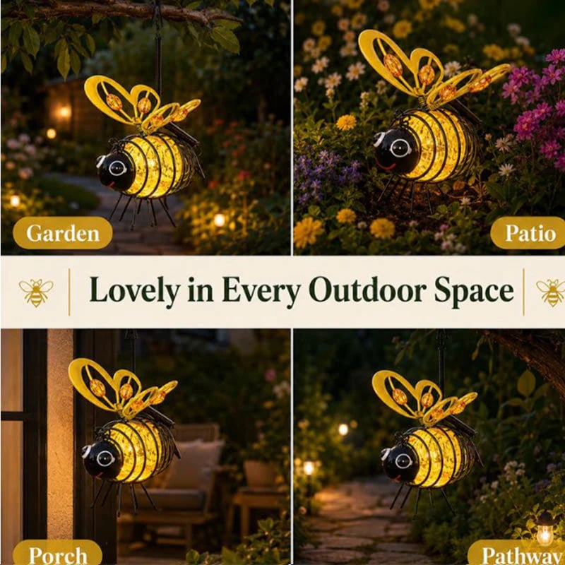 🎉🌙🍃🪴 49% OFF! Hanging Solar Bee Light – Warm Amber Glow, Flicker-Free, Perfect for Garden Parties, Camping, or Kids’ Rooms – Spread Joy Day and Night 🌞🌜