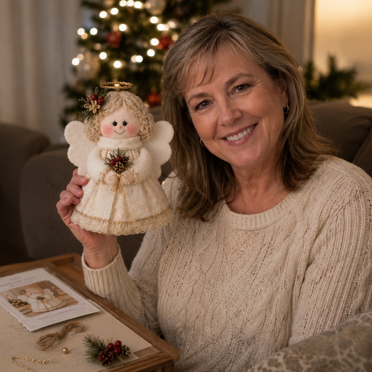 🔥 LAST DAY 49% OFF – ☃️ DIY Christmas Snowman Craft Kit | Layered Fabric Keepsake for Tabletop Display, Tree Hanging & Festive Bag Decor 🎄✨