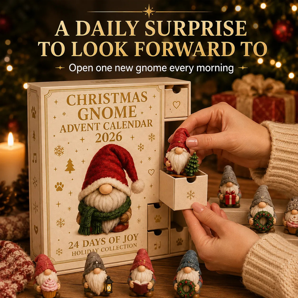 ⏳ Last Day 49% OFF – 🧙 2026 Christmas Gnome Advent Calendar | 24 Unique Mini Gnome Surprises for Daily Countdown Fun, Collecting & Holiday Display 🎄✨