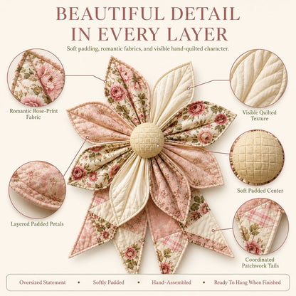 🌸 Beginner-Friendly Oversized Garden Blossom Quilted Bow Sewing Kit | Complete Kit with All Tools & Step-by-Step Guide Included 💕