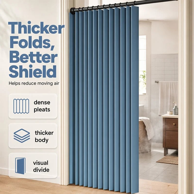 🎉⏰🔥LIMITED TIME 49% OFF! ⭐No-Drill Magnetic Accordion Door Curtain