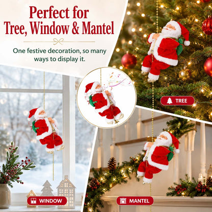 2026 BEST GIFT TO FAMILY Electric Climbing Santa Claus Musical Toys