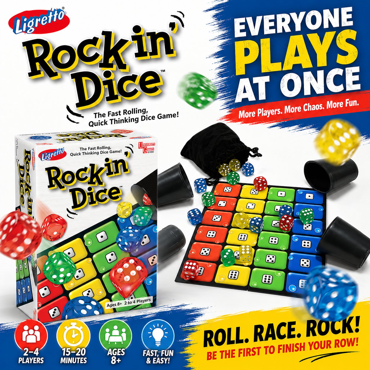 🔥LAST DAY 50% OFF - 🎲Ligretto Rocking Dice Game
