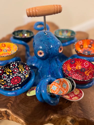 Handmade Octopus Snack Server