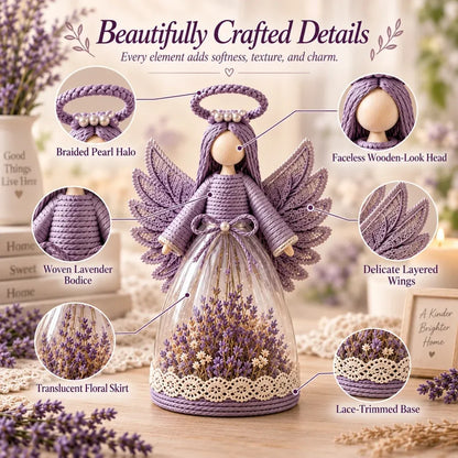 Lighted Floral Angel Figurine – 7.9 in Battery-Operated Décor